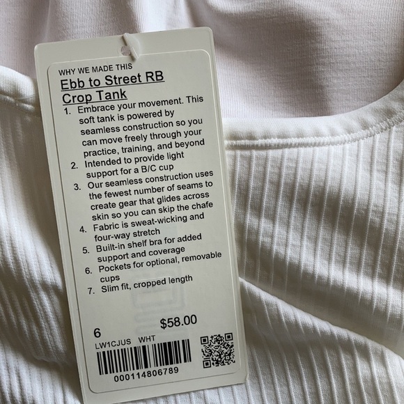 NWT lululemon ebb to street crop racerback tank - Picture 4 of 5